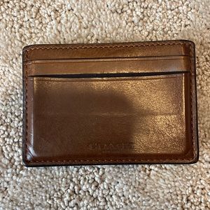 Mens coach flat wallet. Does not open